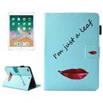 For iPad 9.7 (2018) & iPad 9.7 (2017) & Air 2 / Air Lips and Leaves Pattern Horizontal Flip Leather Case with Holder & Wallet & Card Slots & Sleep / Wake-up Function & Pen Slot