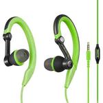 Mucro MB-232 Running In-Ear Sport Earhook Wired Stereo Headphones for Jogging Gym(Green)