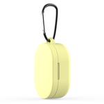 For Xiaomi Redmi AirDots & Xiaomi AirDots Youth Version Earphone Silicone Protective Case with Hook(Light Yellow)