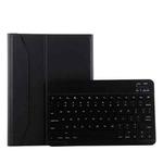 1130B Detachable Bluetooth 3.0 ABS Brushed Texture Keyboard + Lambskin Texture Leather Tablet Case for iPad Pro 11 inch (2018), with Three-gear Adjustment / Magnetic / Sleep Function(Black)