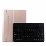 1130B Detachable Bluetooth 3.0 ABS Brushed Texture Keyboard + Lambskin Texture Leather Tablet Case for iPad Pro 11 inch (2018), with Three-gear Adjustment / Magnetic / Sleep Function(Pink)