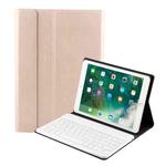 FT-1030 Bluetooth 3.0 ABS Brushed Texture Keyboard + Skin Texture Leather Tablet Case for iPad Air / Air 2 / iPad Pro 9.7 inch, with Three-gear Angle Adjustment / Magnetic / Sleep Function (Gold)