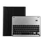 FT-1038E Detachable Bluetooth 3.0 Aluminum Alloy Keyboard + Lambskin Texture Leather Tablet Case for iPad Air / Air 2 / iPad Pro 9.7 inch, with Pen Slot / Water Repellent / Three-gear Angle Adjustment / Magnetic / Sleep Function (Black Silver)