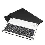 FT-1039B Detachable Bluetooth 3.0 Aluminum Alloy Keyboard + Lambskin Texture Leather Tablet Case for iPad Pro 10.5 inch / iPad Air (2019), with Water Repellent / Three-gear Angle Adjustment / Magnetic / Sleep Function (Black)