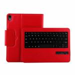 IP011 Detachable Bluetooth 3.0 ABS Keyboard + Litchi Texture Leather Tablet Case for iPad Pro 11 inch (2018), with Sleep Function (Red)