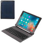 T-201 Detachable Bluetooth 3.0 Ultra-thin Keyboard + Lambskin Texture Leather Tablet Case for iPad Air / Air 2 / iPad Pro 9.7 inch, Support Multi-angle Adjustment (Blue)