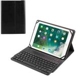 TY-1031 Universal Bluetooth 3.0 ABS Brushed Texture Keyboard + Leather Tablet Case for iOS, Windows, Android Tablet PC Between 9-10.5 inch(Black)