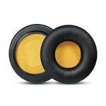 2 PCS For Skullcandy / HESH 2.0 HESH Ordinary Earphone Cushion Cover Earmuffs Replacement Earpads with Mesh(Black+Yellow Mesh)