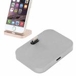 8 Pin Stouch Aluminum Desktop Station Dock Charger for iPhone(Grey)