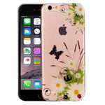 For iPhone 6 & 6s White Chrysanthemum Pattern IMD Workmanship Soft TPU Protective Case