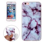 For iPhone 6 & 6s Purple Marbling Pattern Soft TPU Protective Back Cover Case