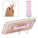 2 in 1 Adjustable Universal Mini Adhesive Holder Stand + Slim Finger Grip, Size: 7.3 x 2.2 x 0.3 cm(Pink)