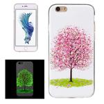 For iPhone 6 & 6s Noctilucent Cherry Tree Pattern IMD Workmanship Soft TPU Back Cover Case