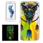 For iPhone 6 & 6s Noctilucent Owl Pattern IMD Workmanship Soft TPU Back Cover Case