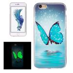 For iPhone 6 & 6s Noctilucent Butterfly Pattern IMD Workmanship Soft TPU Back Cover Case