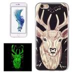 For iPhone 6 & 6s Noctilucent Deer Pattern IMD Workmanship Soft TPU Back Cover Case