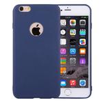 For iPhone 6 & 6s Solid Color TPU Protective Case with Round Hole(Dark Blue)