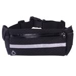 Multifunctional Outdoor Sports Mesh Breathable Fabric Waist Bag with Night Reflective Strip & Earphone Hole for iPhone, Samsung, Sony and other Phones (for Less Than 6 inch)(Black)