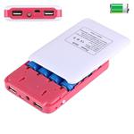 Portable High-efficiency 4 x 18650 Batteries Plastic Power Bank Shell Box with Dual USB Output & Heat Dissipation Hole, For iPhone, iPad, Samsung, LG, Sony Ericsson, MP4, PSP, Camera, Batteries Not Included(Random Color Delivery)