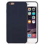 For iPhone 6 & 6s Pure Color Liquid Silicone + PC Protective Back Cover Case(Dark Blue)