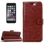 For iPhone 6 & 6s Crazy Horse Texture Horizontal Flip Leather Case with Magnetic Buckle & Holder & Card Slots & Wallet & Photo Frame(Brown)