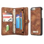 CaseMe for iPhone 6 & 6s Multifunctional Leather Billfold with Detachable Magnetic PC Back Protective Case & 10 Card Slots & 3 Cash Slots & 2 Photo Frames & 1 Zipper Wallet & 3 Magnetic Clasps & Holder(Coffee)