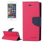 GOOSPERY FANCY DIARY for iPhone 6 & 6s Cross Texture Horizontal Flip Leather Case with Card Slots & Wallet & Holder(Magenta)
