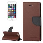 GOOSPERY FANCY DIARY for iPhone 6 & 6s Cross Texture Horizontal Flip Leather Case with Card Slots & Wallet & Holder(Brown)