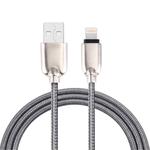 1m Woven 108 Copper Cores 8 Pin to USB Data Sync Charging Cable for iPhone, iPad(Grey)