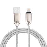 1m Woven 108 Copper Cores 8 Pin to USB Data Sync Charging Cable for iPhone, iPad(Silver)