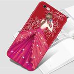 For iPhone 6 & 6s Painted Embossment Full Coverage Protective Back Cover Case