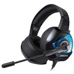 ONIKUMA K6 Over Ear Bass Stereo Surround Gaming Headphone with Microphone & Red Light(Black Blue)