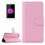 For iPhone 6 Plus & 6s Plus Litchi Texture Horizontal Flip Leather Case with Holder & Card Slots & Wallet(Pink)