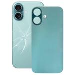 For iPhone 16 Plus Easy Replacement Big Camera Hole Glass Back Battery Cover(Green)