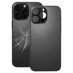 For iPhone 16 Pro Easy Replacement Big Camera Hole Glass Back Battery Cover(Black)