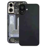 For iPhone 16 Battery Back Cover with Camera Lens Cover(Black)