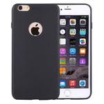 For iPhone 6 Plus & 6s Plus Solid Color TPU Protective Case with Round Hole(Black)