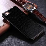 For iPhone 6 Plus & 6s Plus Crocodile Texture Paste Protective Back Cover Case(Black)