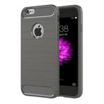 For iPhone 6 Plus & 6s Plus Brushed Texture Fiber TPU Rugged Armor Protective Case(Grey)