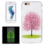 For iPhone 6 Plus & 6s Plus Noctilucent Cherry Tree Pattern IMD Workmanship Soft TPU Back Cover Case