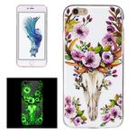 For iPhone 6 Plus & 6s Plus Noctilucent Sika Deer Pattern IMD Workmanship Soft TPU Back Cover Case