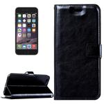 For iPhone 6 Plus & 6s Plus Crazy Horse Texture Horizontal Flip Leather Case with Magnetic Buckle & Holder & Card Slots & Wallet & Photo Frame(Black)