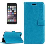 For iPhone 6 Plus & 6s Plus Crazy Horse Texture Horizontal Flip Leather Case with Magnetic Buckle & Holder & Card Slots & Wallet & Photo Frame(Blue)