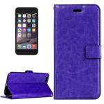 For iPhone 6 Plus & 6s Plus Crazy Horse Texture Horizontal Flip Leather Case with Magnetic Buckle & Holder & Card Slots & Wallet & Photo Frame(Purple)