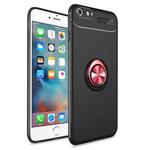 Metal Ring Holder 360 Degree Rotating TPU Case for iPhone 6 Plus & 6s Plus (Black+Red)