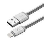 hoco U5 1.2m DC 5V 2.4A (max) 8 Pin to USB Data Sync Charging Cable,  For iPhone XR / iPhone XS MAX / iPhone X & XS / iPhone 8 & 8 Plus / iPhone 7 & 7 Plus / iPhone 6 & 6s & 6 Plus & 6s Plus / iPad(Silver)