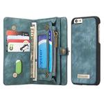 CaseMe for iPhone 6 Plus & 6s Plus Multifunctional Leather Billfold with Detachable Magnetic PC Back Protective Case & 10 Card Slots & 3 Cash Slots & 2 Photo Frames & 1 Zipper Wallet & 3 Magnetic Clasps & Holder(Green)