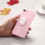 For iPhone 6 Plus & 6s Plus 3D White Cat Pattern Squeeze Relief Squishy Dropproof Protective Back Cover Case