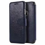 Waterproof Horizontal Flip Genuine Leather Protective Case with Card Slots & Wallet, FLOVEME for iPhone 6 Plus & 6s Plus Waterproof Horizontal Flip Genuine Leather Protective Case with Card Slots & Wallet(Dark Blue)