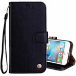 For iPhone 6 Plus & 6s Plus Business Style Oil Wax Texture Horizontal Flip Leather Case with Holder & Card Slots & Wallet (Black)